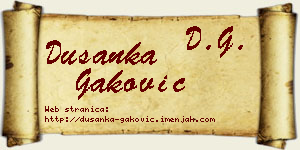 Dušanka Gaković vizit kartica